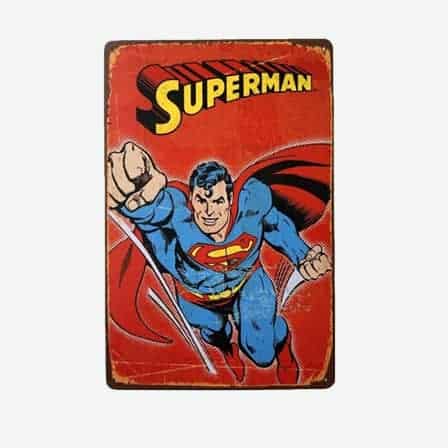 super heroes Superman vintage tin sign